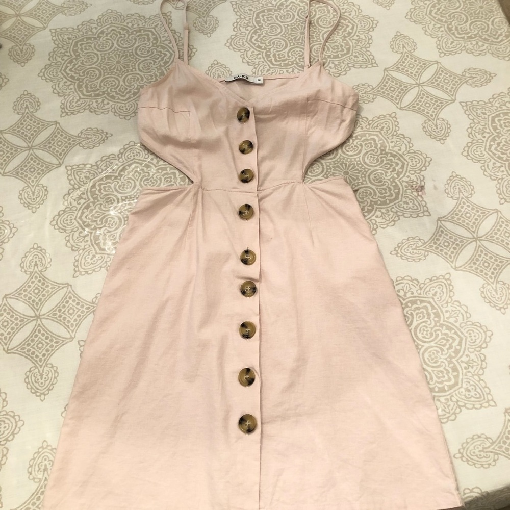 🛍️NA-KD Pink Cut Out Cotton Dress 6